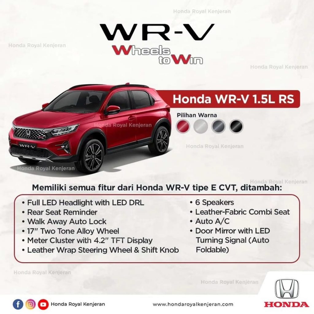 Intip Spesifikasi Fitur Dan Harga Honda Wr V Dealer Honda Surabaya